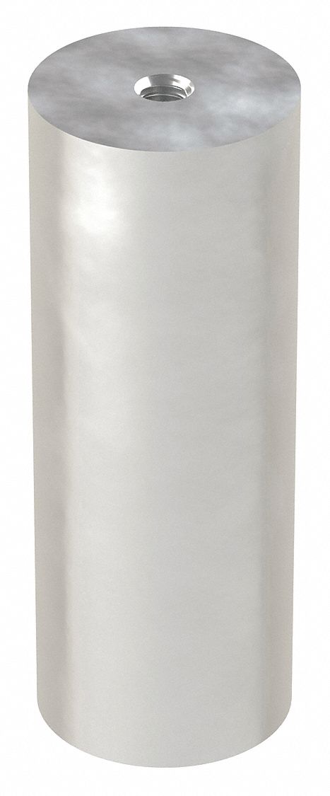 Standoff: 5/16"-18 Thrd Sz, 4 in Lg, Round, Aluminum, Plain, 1 1/2 in Dia