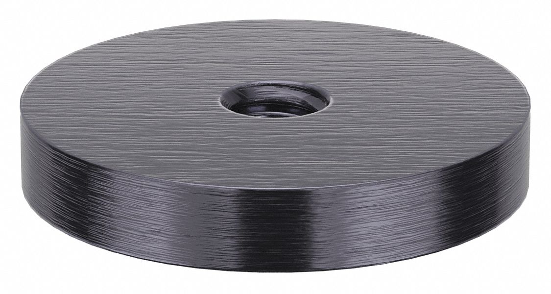 Standoff: 5/16"-18 Thrd Sz, 1/4 in Lg, Round, Aluminum, Black Anodized, 1 1/2 in Dia