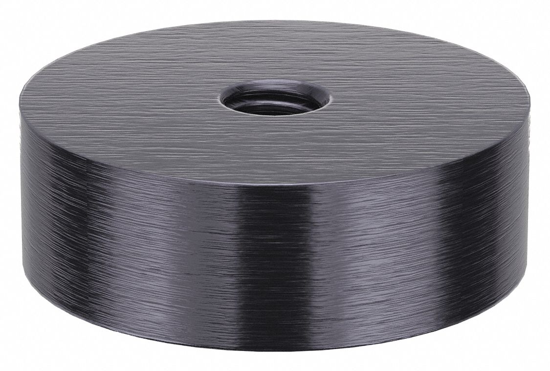 Standoff: 5/16"-18 Thrd Sz, 1/2 in Lg, Round, Aluminum, Black Anodized, 1 1/2 in Dia