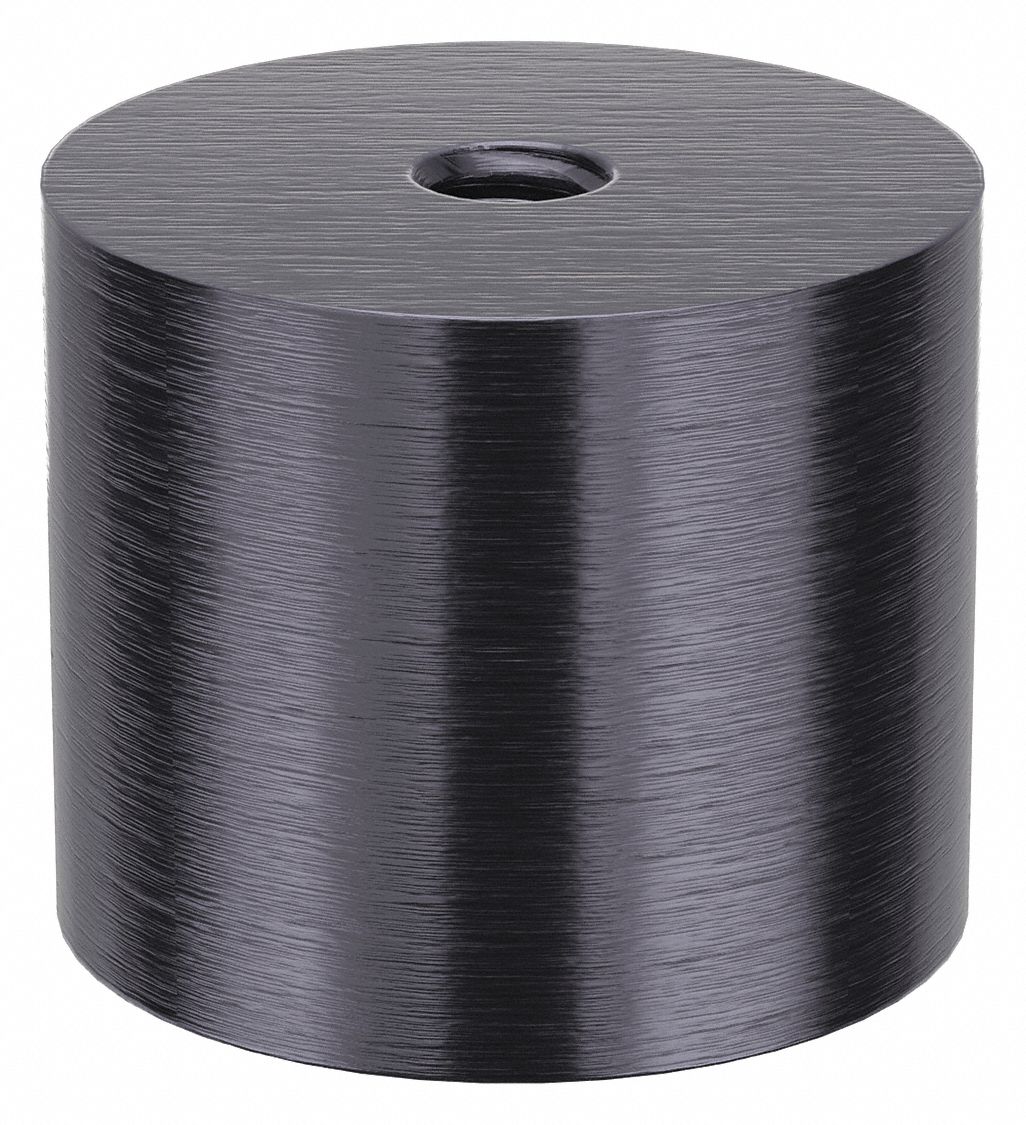 Standoff: 5/16"-18 Thrd Sz, 1 1/4 in Lg, Round, Aluminum, Black Anodized, 1 1/2 in Dia