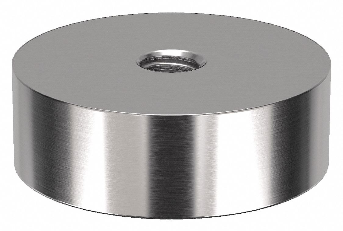 Standoff: 5/16"-18 Thrd Sz, 1/2 in Lg, Round, Stainless Steel, Plain, 1 1/2 in Dia