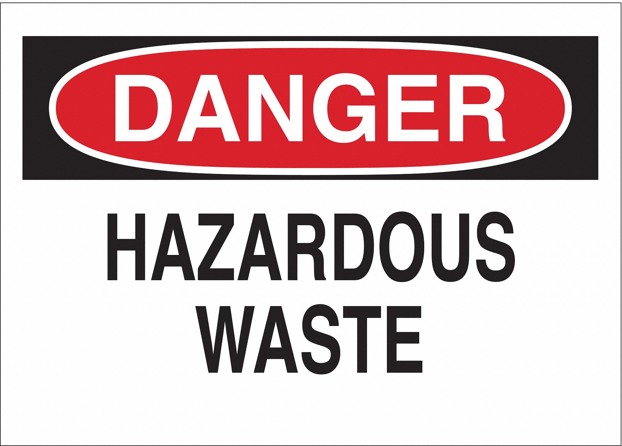 DANGER SIGN, PLASTIC, MOUNTING HOLES, NOT RETROREFLECTIVE, 0.059 IN THICK, RECTANGLE, 7 X 10 IN