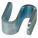 SHELF S HOOK, 1 IN X 1½ IN X ½ IN, WIRE SHELVING, STEEL, ZINC-PLATED, SILVER, 8 PK
