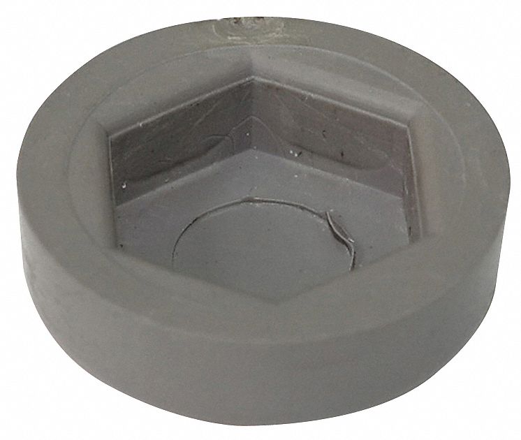 FLOOR PROTECTOR CAP, 1 IN X 1 IN X ¼ IN, POST INSERTS, POLYPROPYLENE, MATTE, GREY