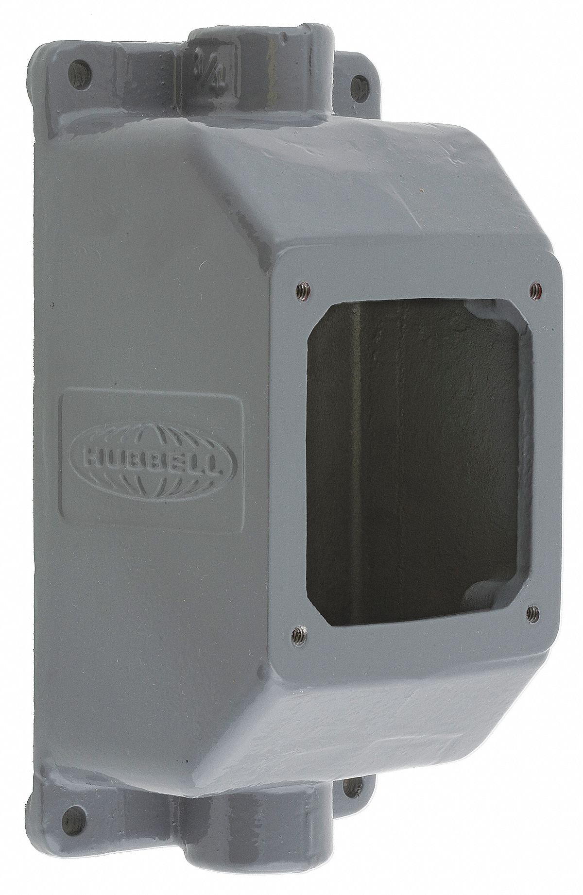 BACK BOX, 20/30 A, FEED THROUGH, 1 IN HUB DIAMETER, ALUMINUM