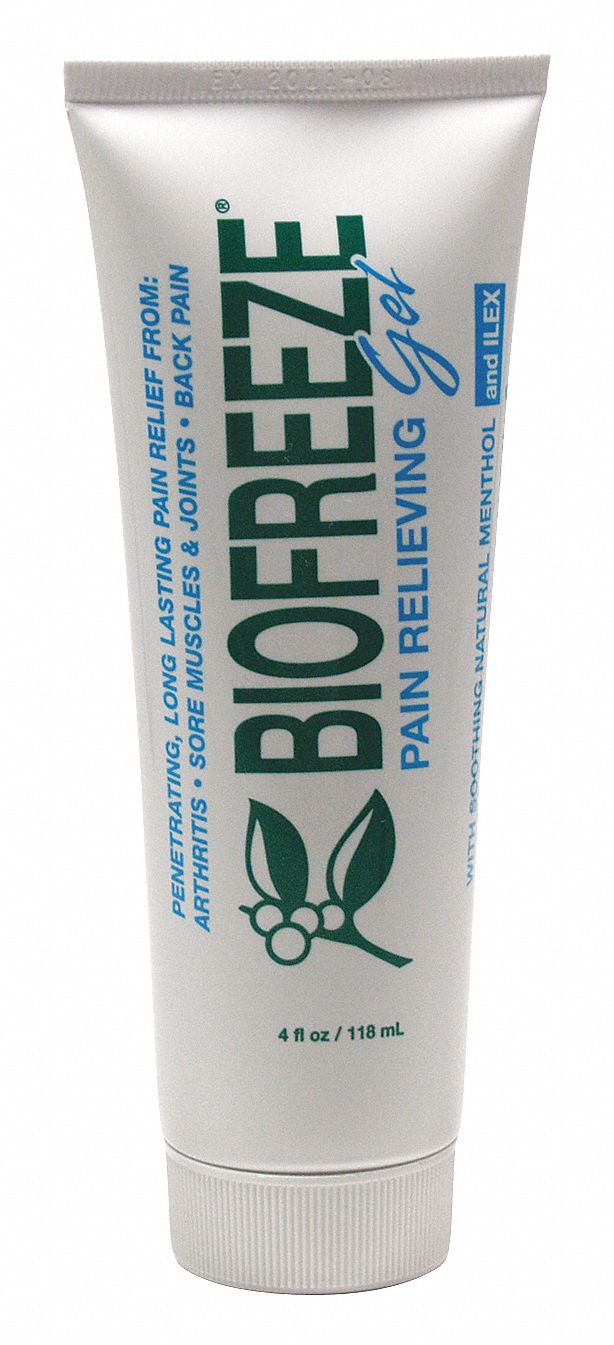 Biofreeze: Gel, Tube, 4 oz Size - First Aid and Wound Care, Natural Menthol, Ilex