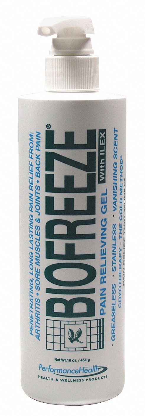 Biofreeze: Gel, Pump Bottle, 16 oz Size - First Aid and Wound Care, Natural Menthol, Ilex