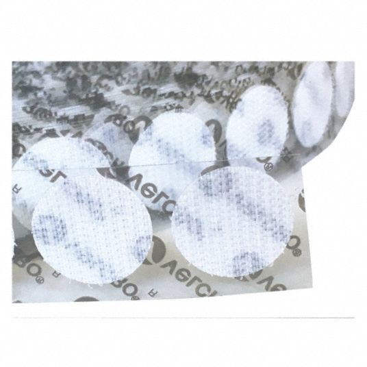 VELCRO BRAND, Rubber Adhesive, 3/4 in Dot Dia., Reclosable Fastener Shapes  - 5JLD9