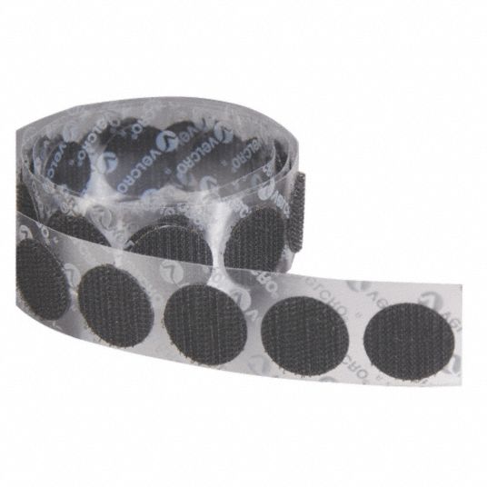 Velcro Brand 183264 3/8 Dia. Hook Black Adhesive Dots, 1800 Pk.