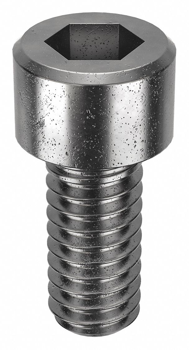Socket Head Cap Screw: #8-32 Thread Size, 3/8 in Lg, Std, Plain, Stainless Steel, 5 PK