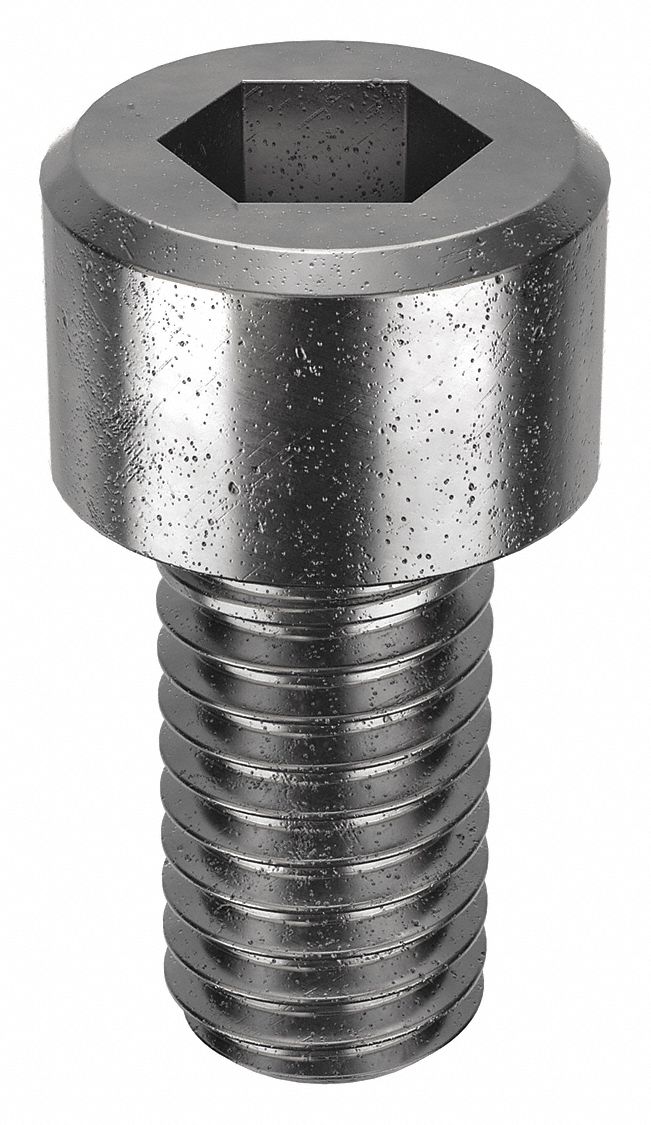 Socket Head Cap Screw: #10-32 Thread Size, 3/8 in Lg, Std, Plain, Stainless Steel, 5 PK