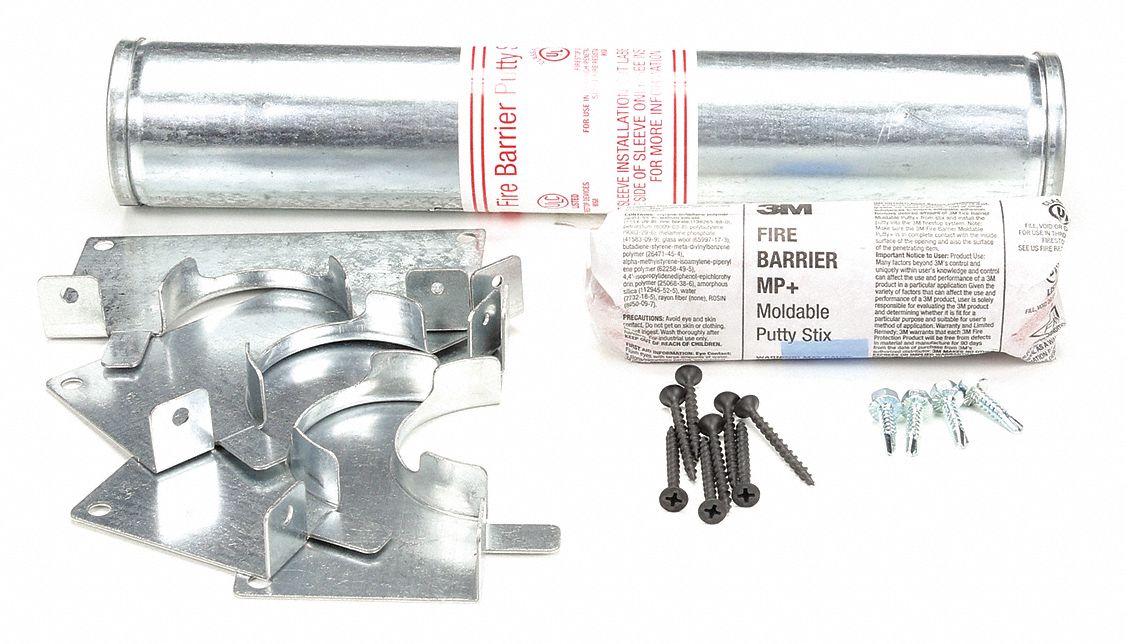 Sleeve Kit: Round, 12 in Overall Lg, 2 in Overall Wd, 4 hr, Cable