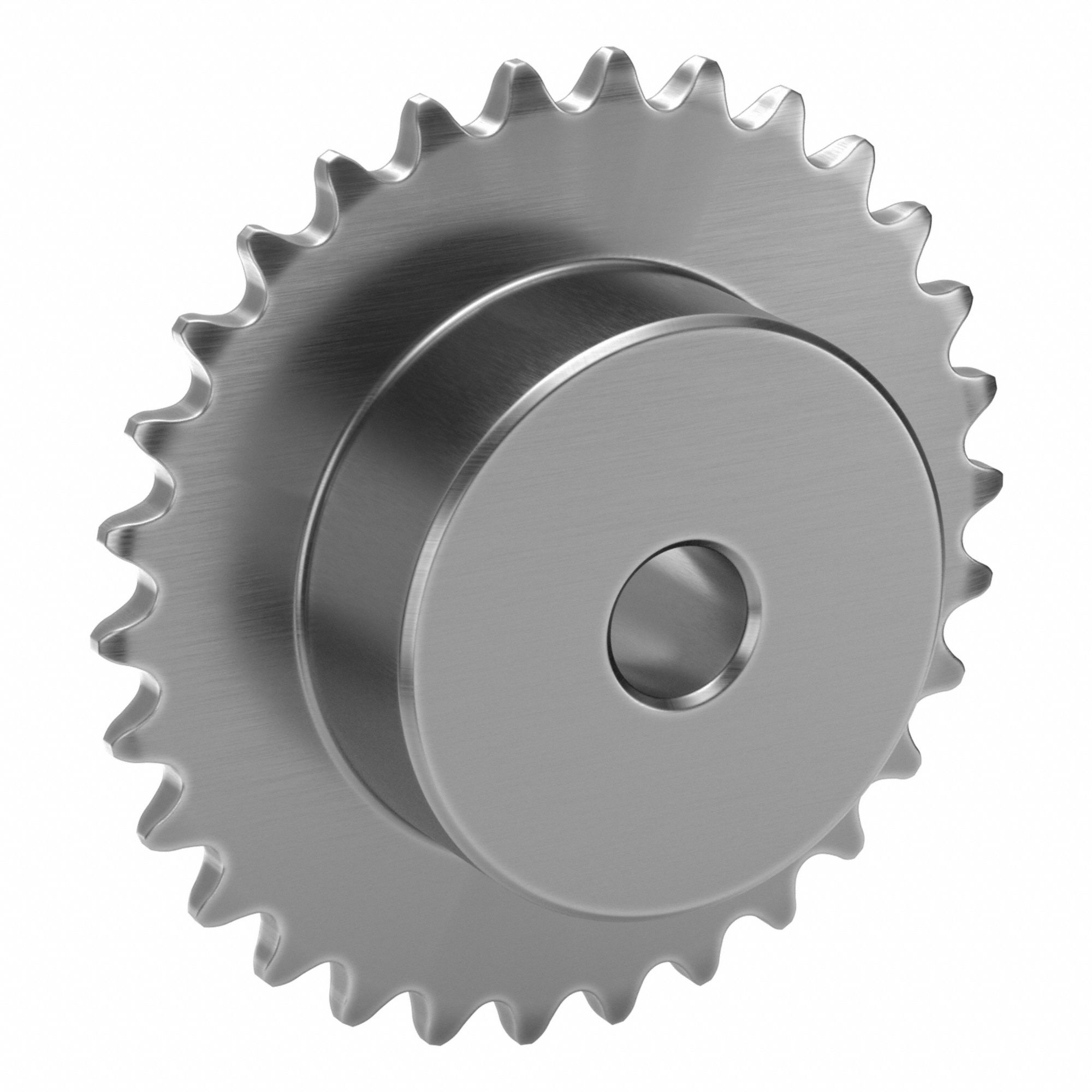 Single Strand Sprocket: One-Sided Hub, For Single Strands, 25, 30 Teeth, 2.392 in Pitch Dia
