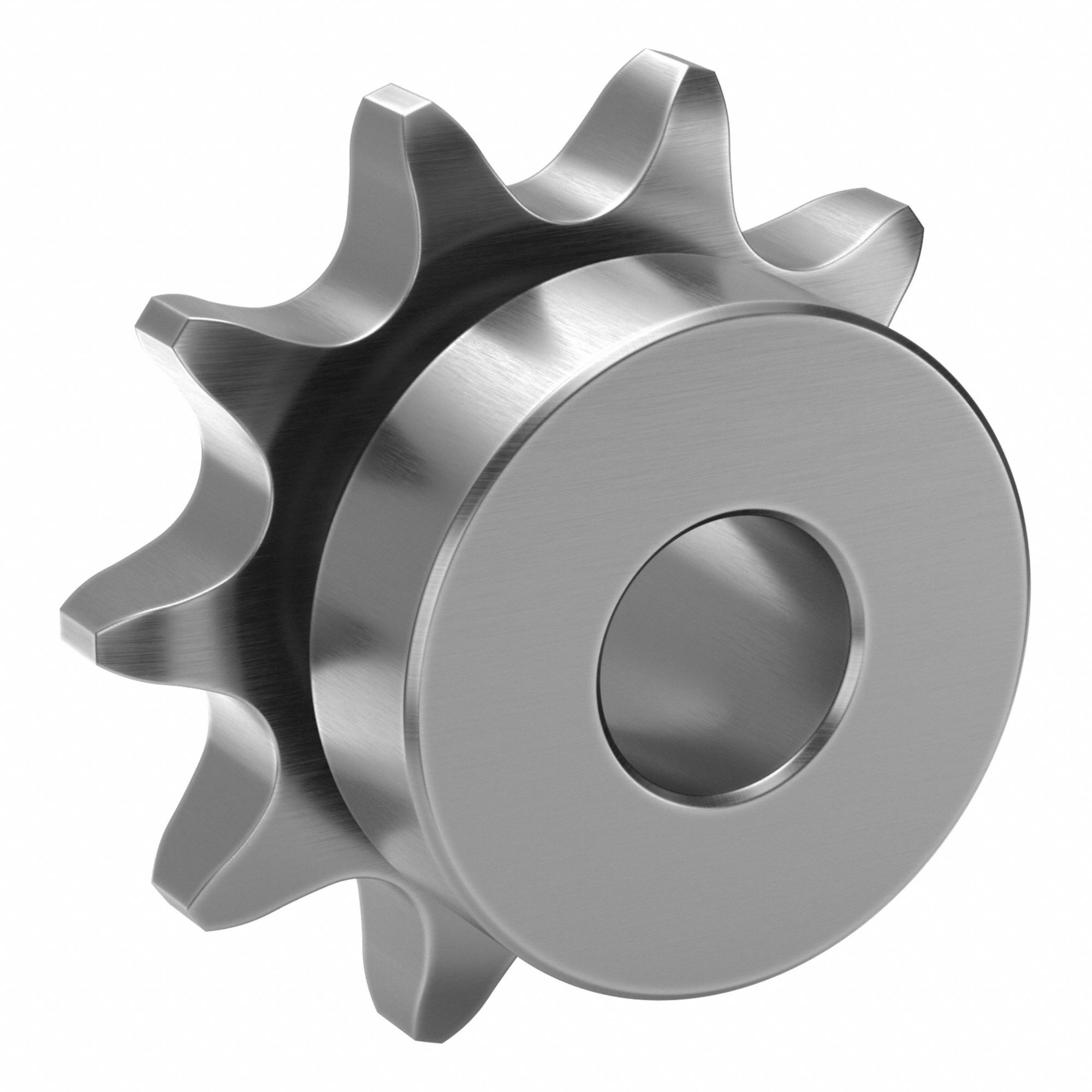 Single Strand Sprocket: One-Sided Hub, For Single Strands, 50, 10 Teeth, 2.023 in Pitch Dia
