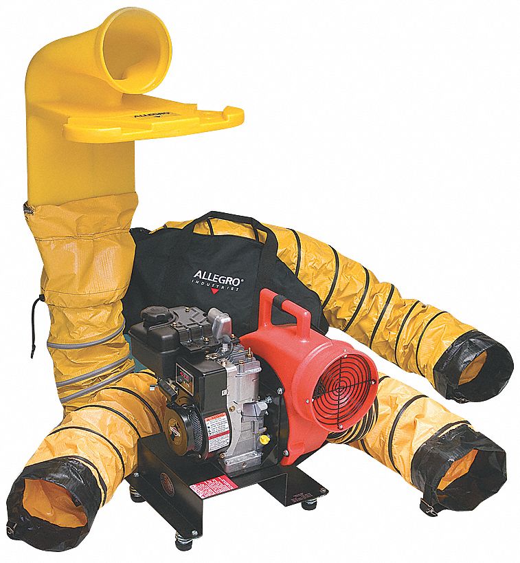 Confined Space Centrigual Blower: 5 3/4 hp, 8 in Duct Dia, 1, 390 cfm Max Flow in Free Air