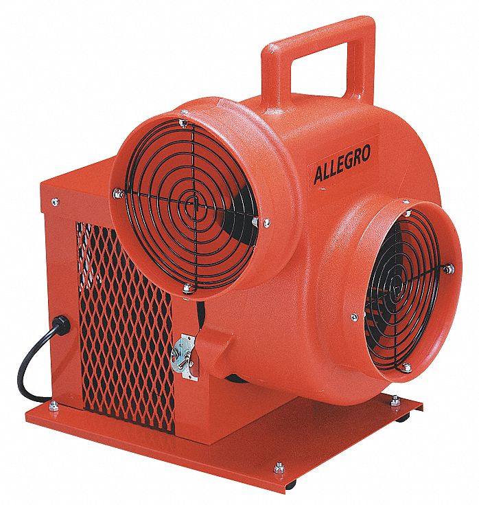 CONFINED SPACE BLOWER, 115 V AC, 8 IN DUCT DIAMETER, 1/3 HORSEPOWER, ORANGE, BLOWER ONLY