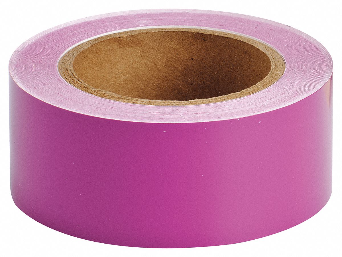 BRADY Banding Tape, Background Color Purple, Vinyl, Pipe Marker Mounting Style Adhesive Pipe