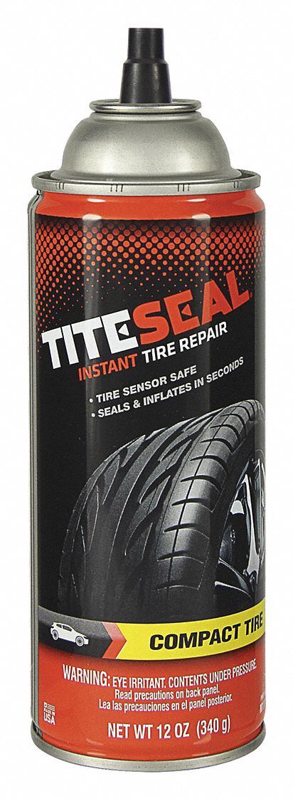 Tire Repair Sealer: Tire Repair Sealant, Aerosol, Aerosol Spray Can, 12 oz Container Size