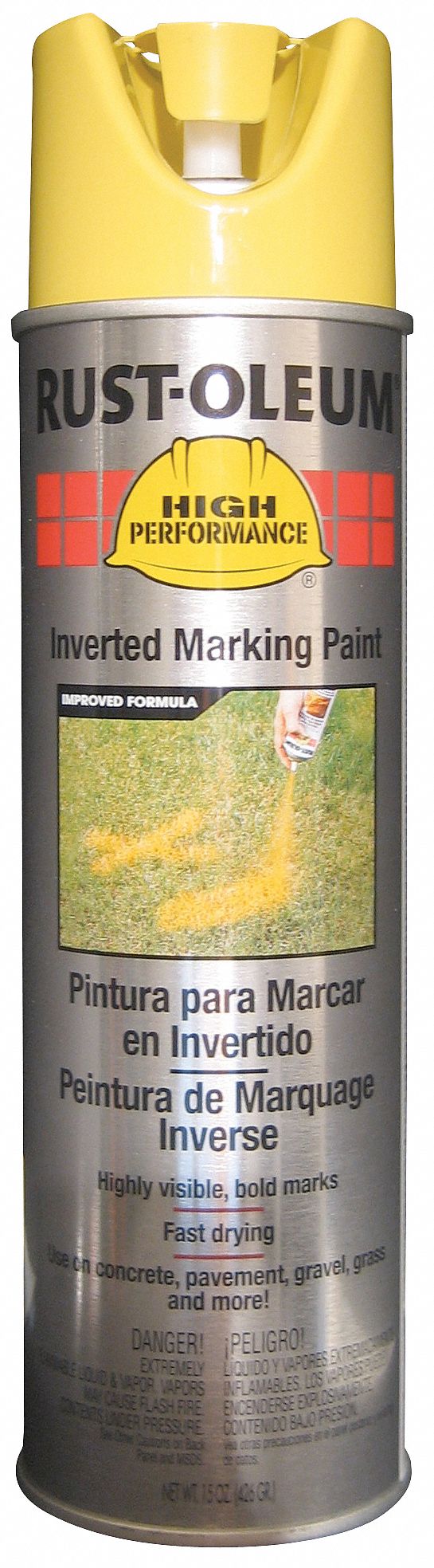 RUST-OLEUM, Inverted Paint Dispensing, High Visibility Yellow, Inverted ...