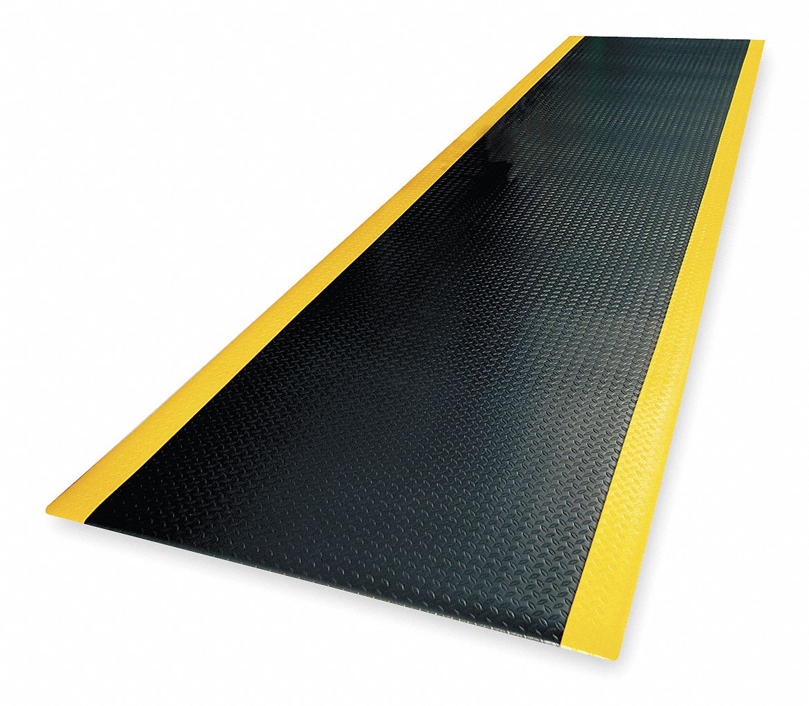 SCS Gray Rubber ESD / Anti-Static Runner - 40 ft Length - 2.5 ft Wide - 0.065 Thick - Snap Fasteners 8820