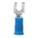 FORK TERMINAL, BLUE, NYLON, #10 STUD SIZE, 16 AWG TO 14 AWG WIRE SIZE RANGE, CRIMP/NYLON, 100 PK