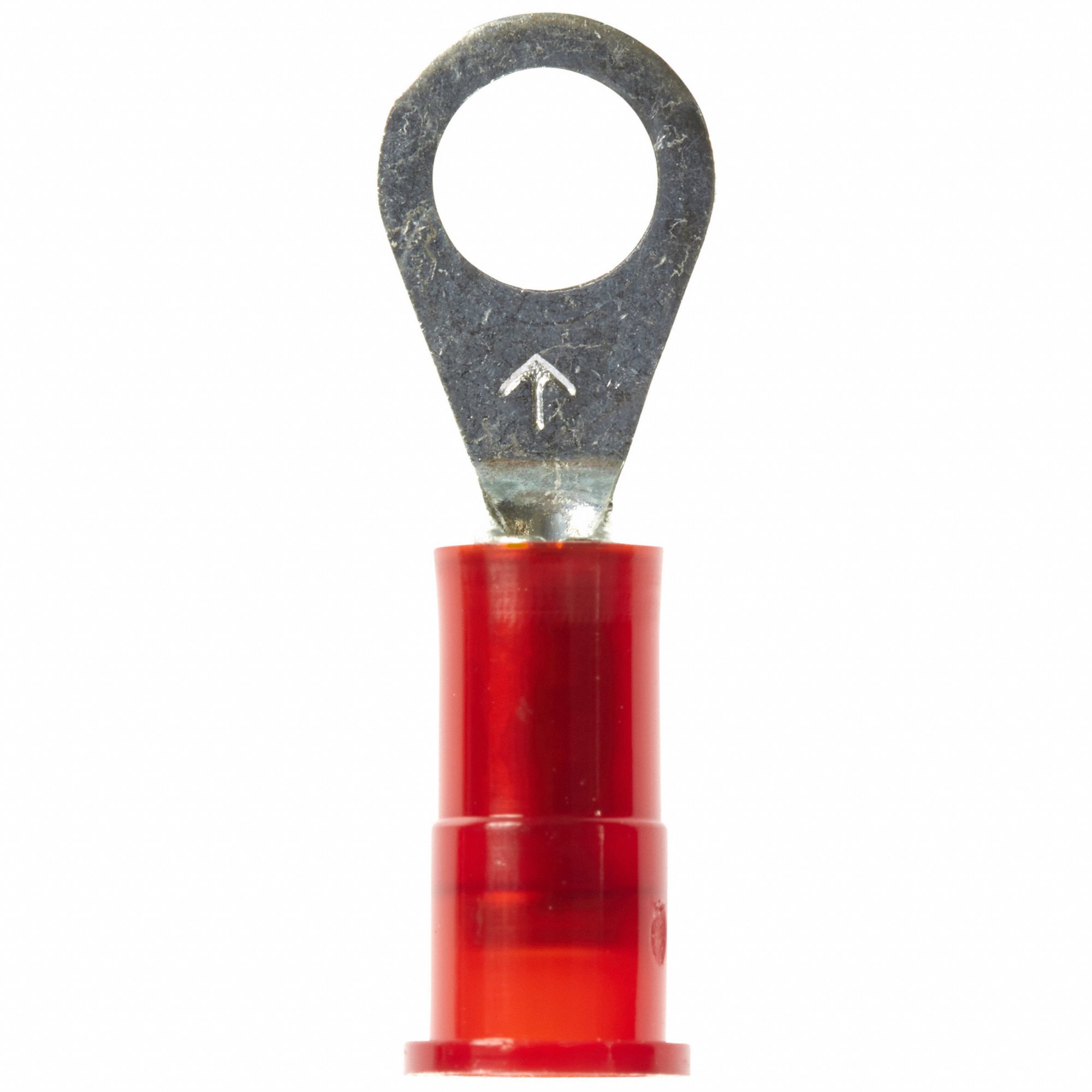 RING TERMINAL, NYLON, RED, #6 STUD SIZE, 22 AWG TO 18 AWG WIRE SIZE RANGE, 100 PK