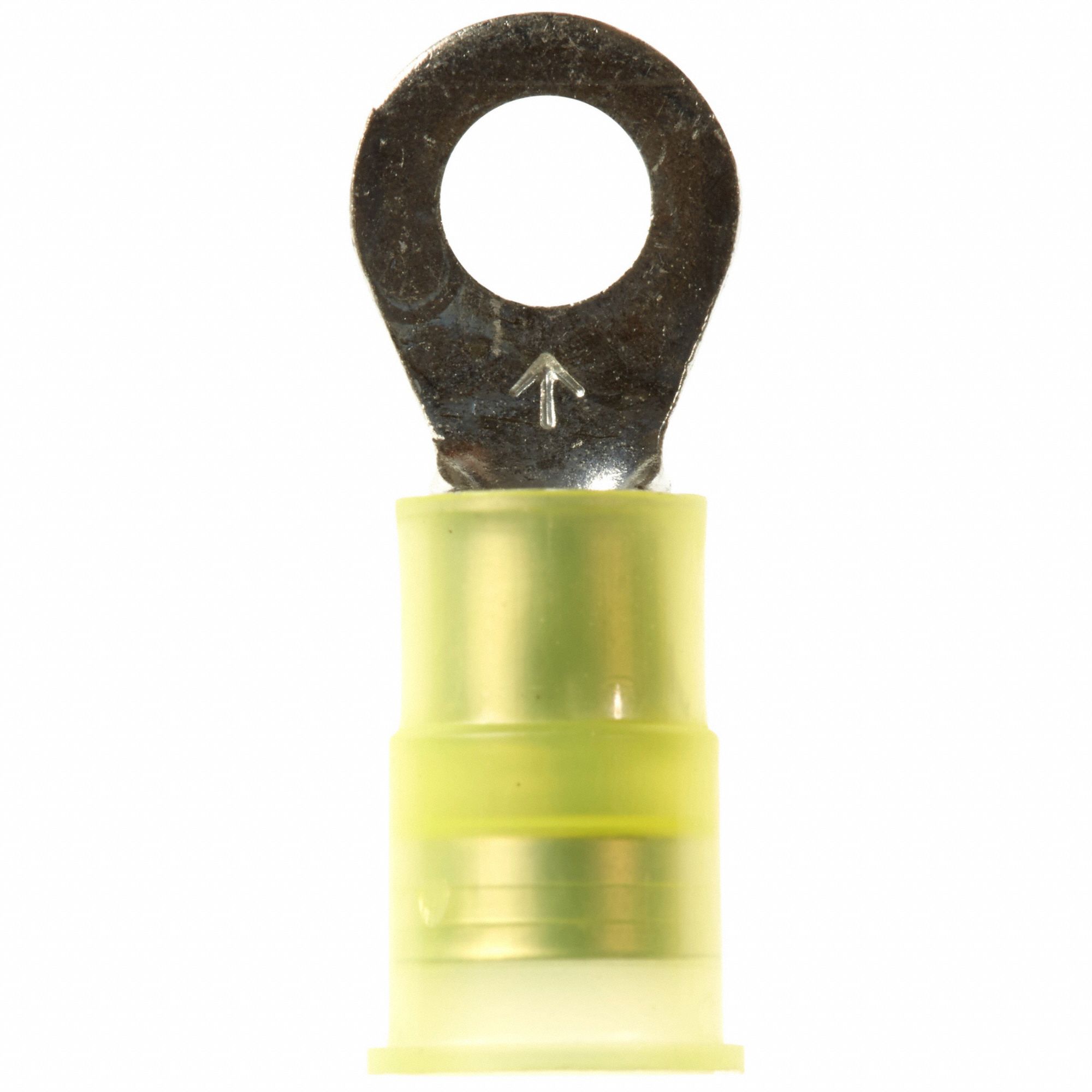 RING TERMINAL, NYLON, YELLOW, #10 STUD SIZE, 12 AWG TO 10 AWG WIRE SIZE RANGE, 50 PK