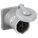 WATERTIGHT PIN AND SLEEVE RECEPTACLE, 100 A, 600V AC/250V DC, STYLE 1 GROUNDING, SILVER, GROUNDED