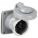 WATERTIGHT PIN AND SLEEVE RECEPTACLE, 30 A, 600V AC/250V DC, STYLE 1 GROUNDING, SILVER, GROUNDED