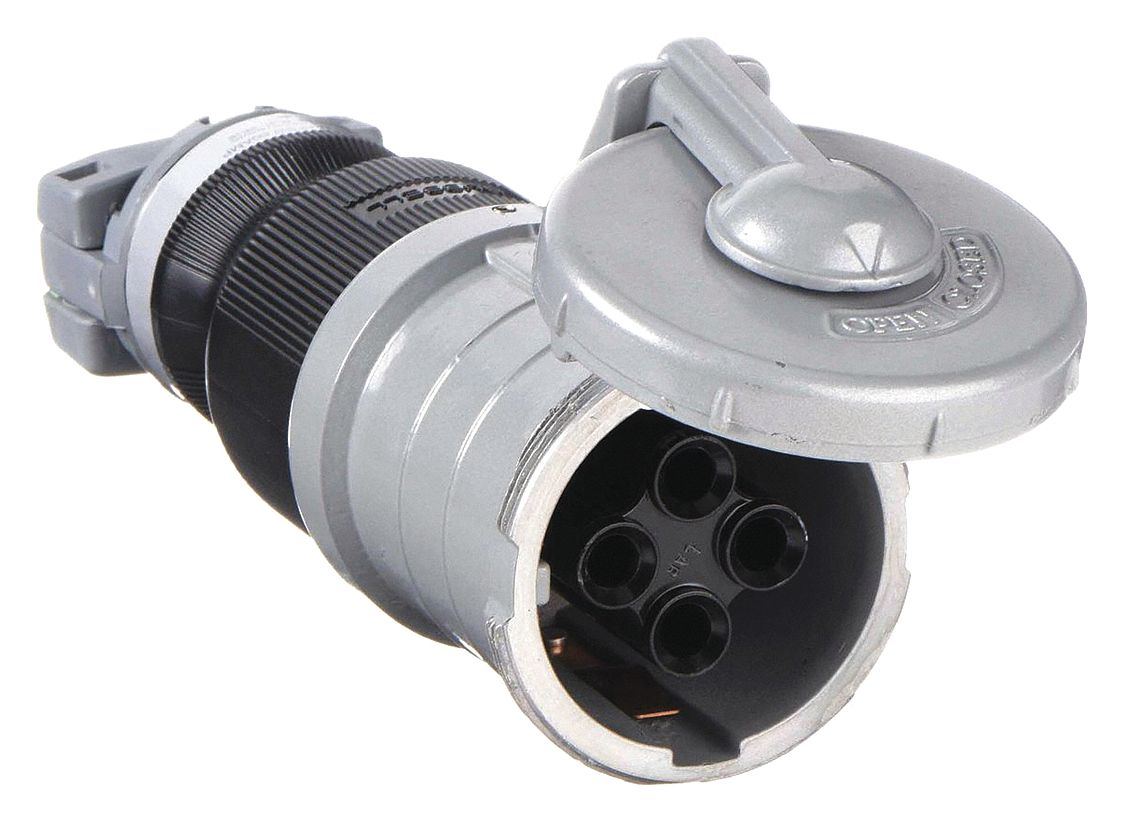 WATERTIGHT PIN AND SLEEVE CONNECTOR, 60 A, 250V DC/600V AC, STYLE 1 GROUNDING, UL 1682