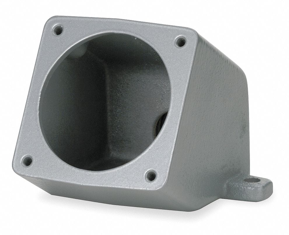 ANGLE BACK BOX, 30 A, DEAD END, ¾ IN HUB DIAMETER, ALUMINUM