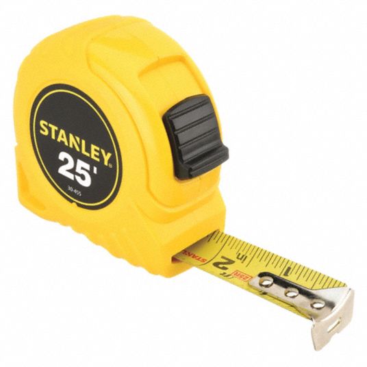 STANLEY, Inch, Nonmagnetic Single Hook Tip, Tape Measure - 5HK84