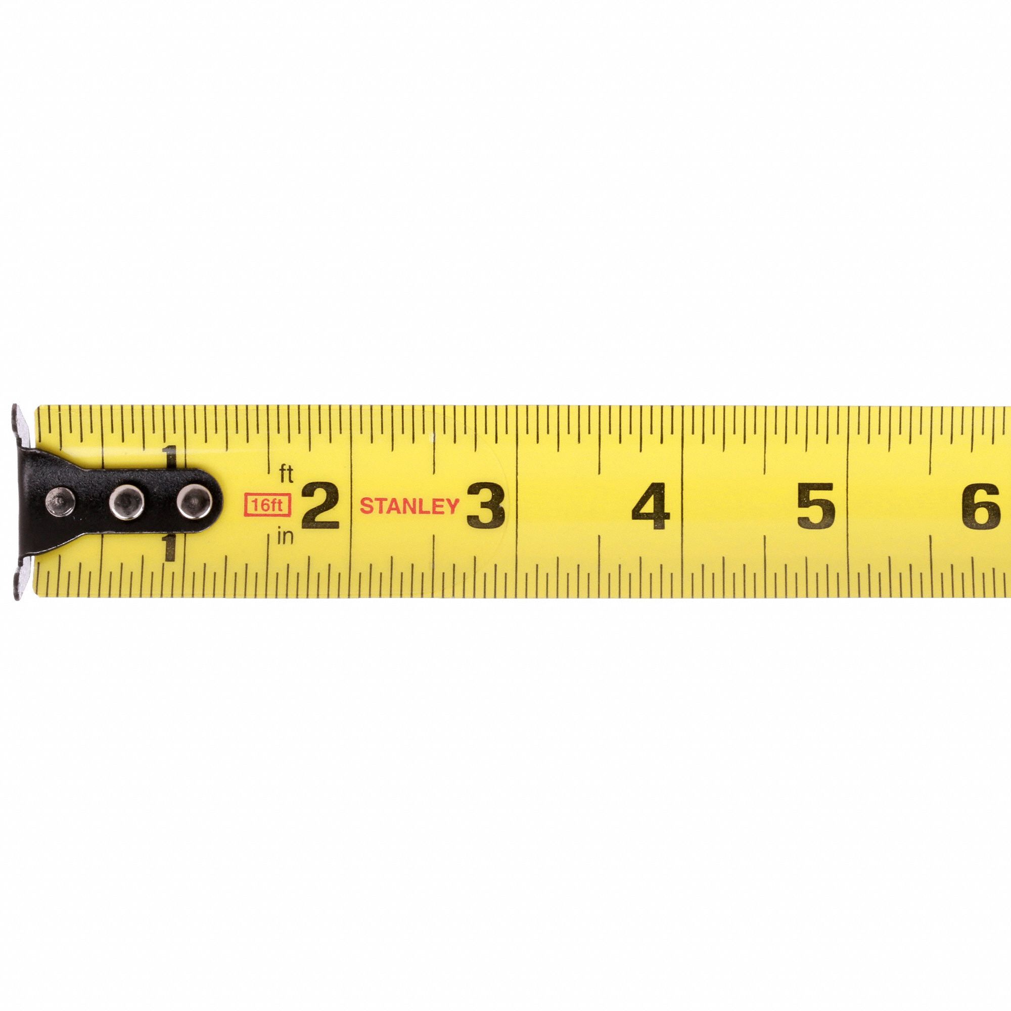 STANLEY Tape Measure 16 ft Blade Lg, 1 1/4 in Blade Wd, in/ft, Closed, Steel 5HL1333716