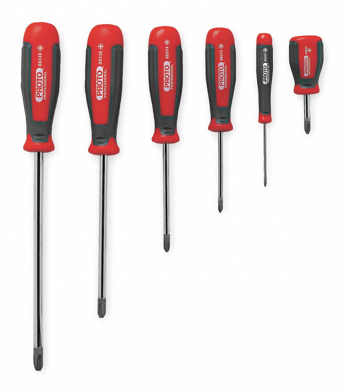 PROTO Screwdriver Set, Phillips, Number of Pieces 6 5HM74J88836 Grainger