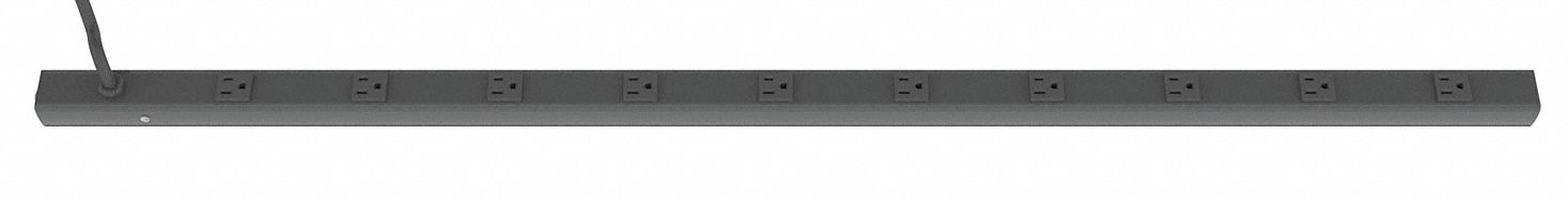 5HN11 - Outlet Strip 15A 10 Outlet 48 in. Gray