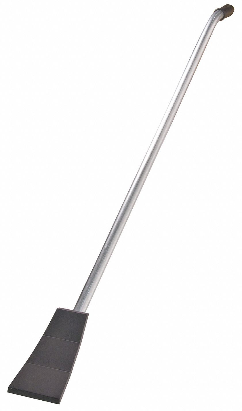 SCRAPER, SPRING STEEL BLADE, STEEL HANDLE/VINYL GRIP, STIFF, BENT BLADE