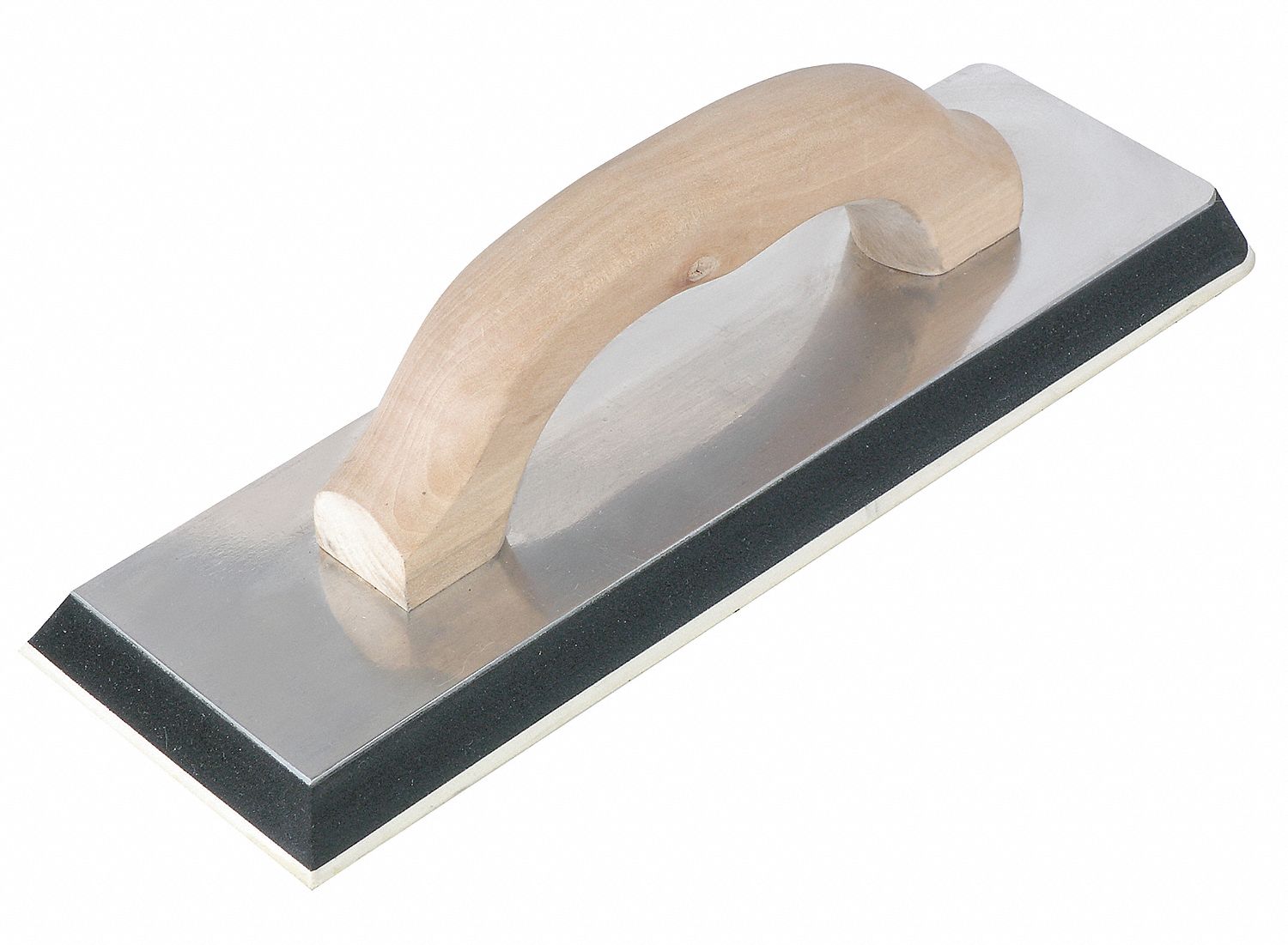GROUT FLOAT, SQUARE BLADE/ROUND, WOOD HANDLE, RUBBER, 12 X 4 IN