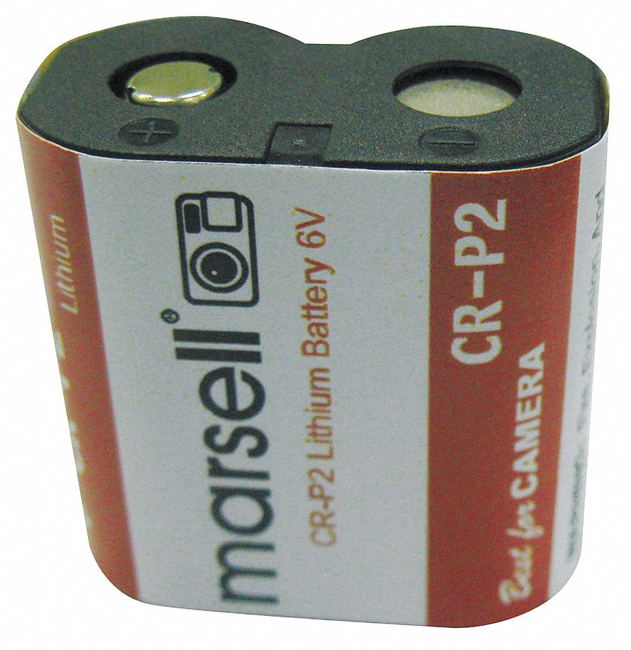 GRAINGER APPROVED 223 Battery, 6V DC, Lithium, Button, 1,500 mAh