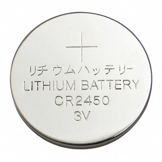 Button & Coin Cell Battery: Size CR2450, Lithium-ion