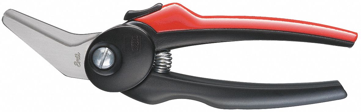 METAL CUTTING SNIP, STRAIGHT, 7 1/2 IN OVERALL L, 1 3/4 IN CUTTING L, STEEL, PLASTIC