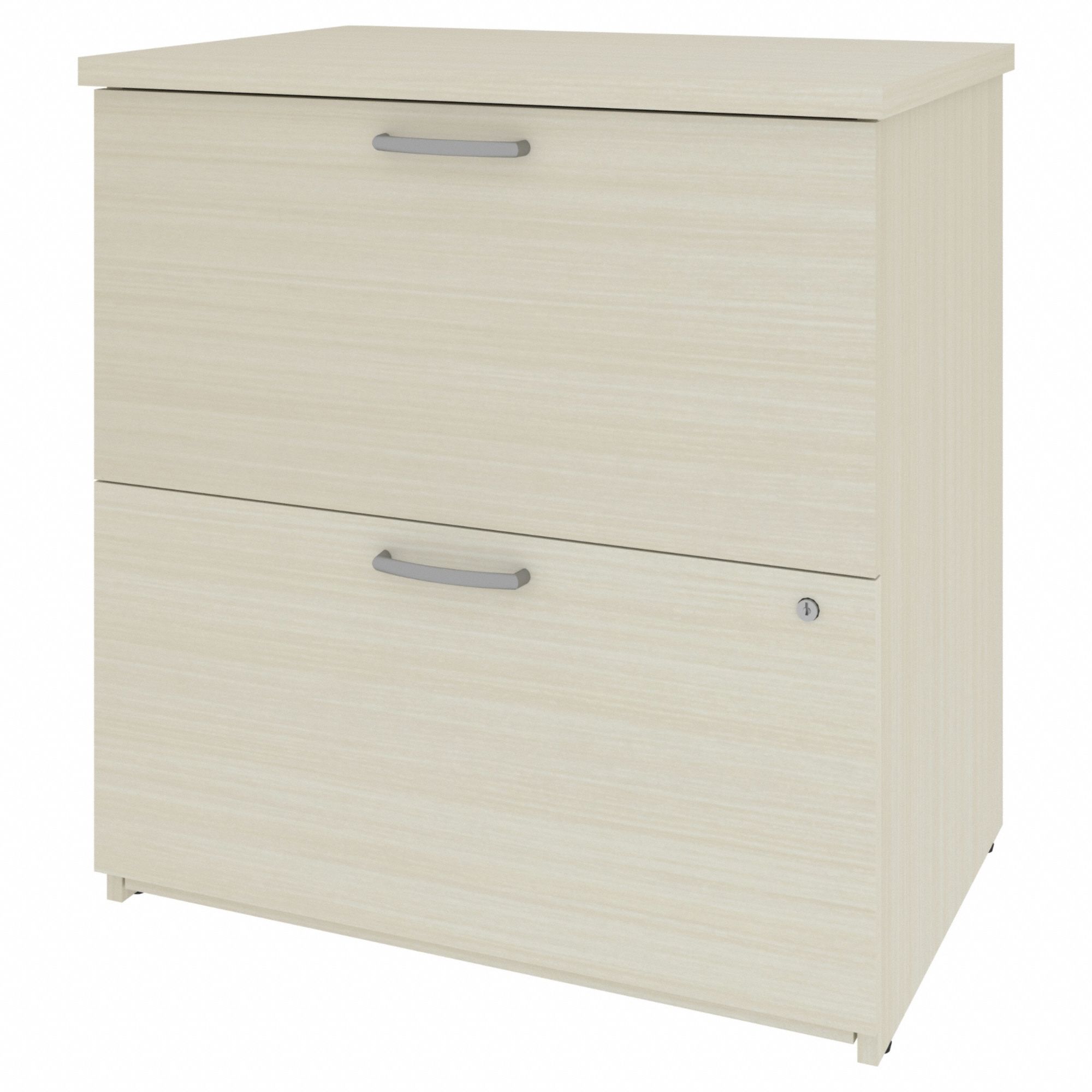 Lateral File Cabinet: White Chocolate, 2 Drawers, 29 3/4 in Overall Ht, 19 5/8 in Overall Dp