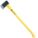 AXE,FLAT HEAD,YELLOW FIBERGLASS,36