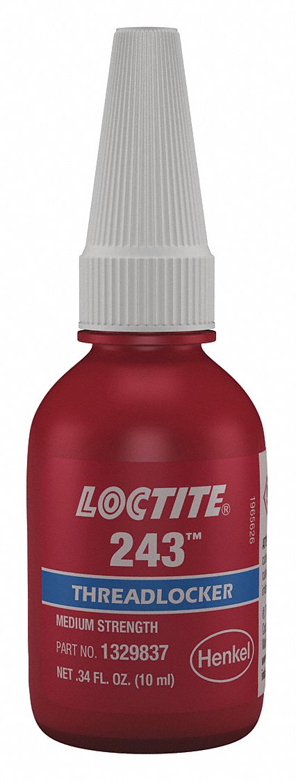 Loctite #243 Threadlocker Medium Strength for fastners 6-20mm, Oil res –  Velo Mine