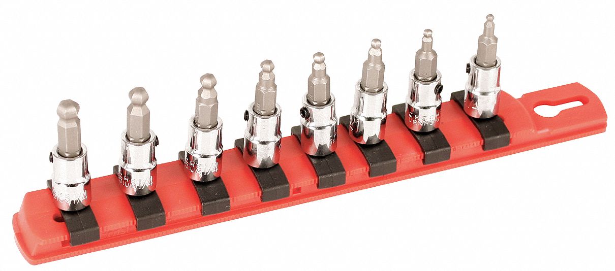 BALL END HEX SOCKET SET,9 PC