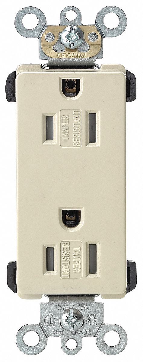 RECEPTACLE TR DUP DECORA 15A IVORY