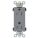 RECEPTACLE TR DUP DECORA 15A GRAY