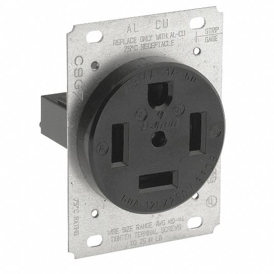 LEVITON, Single, 14-60R, Receptacle - 792U65|9460 - Grainger