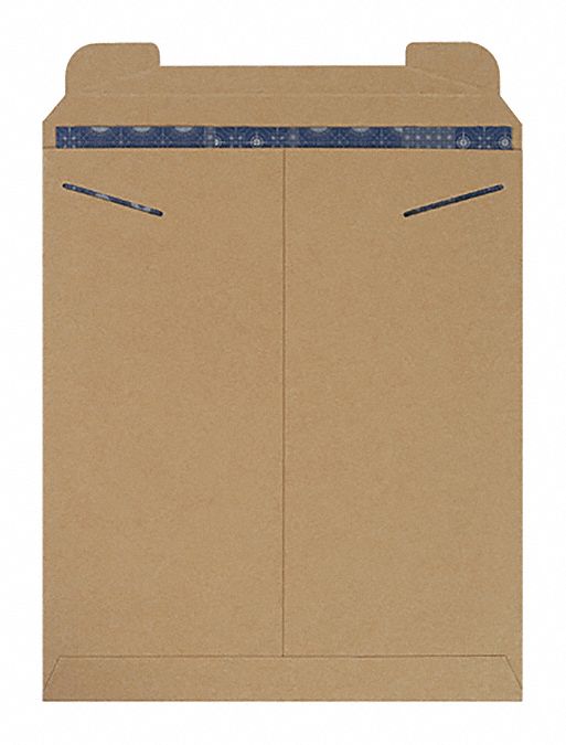 Mailer Envelopes: 12 3/4 in x 15 in, 0.036 in Material Thick, Kraft, 100 PK