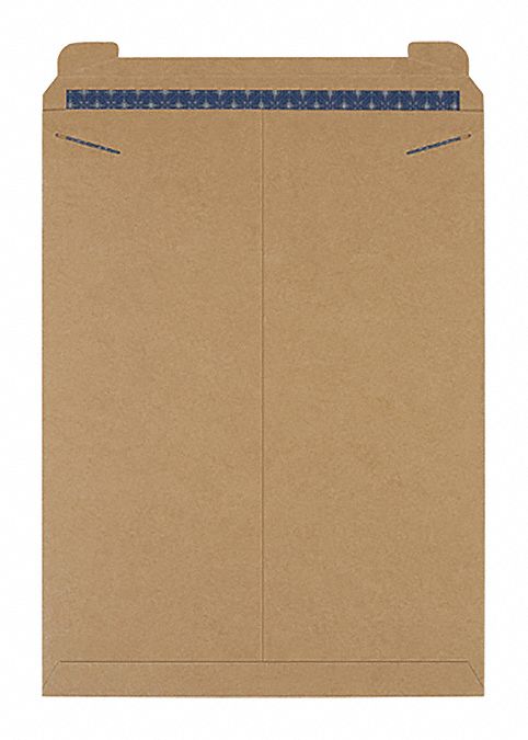 Mailer Envelopes: 18 in x 24 in, 0.036 in Material Thick, Kraft, 50 PK