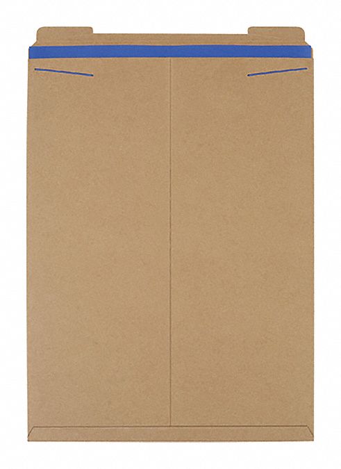 Mailer Envelopes: 20 in x 27 in, 0.036 in Material Thick, Kraft, 50 PK